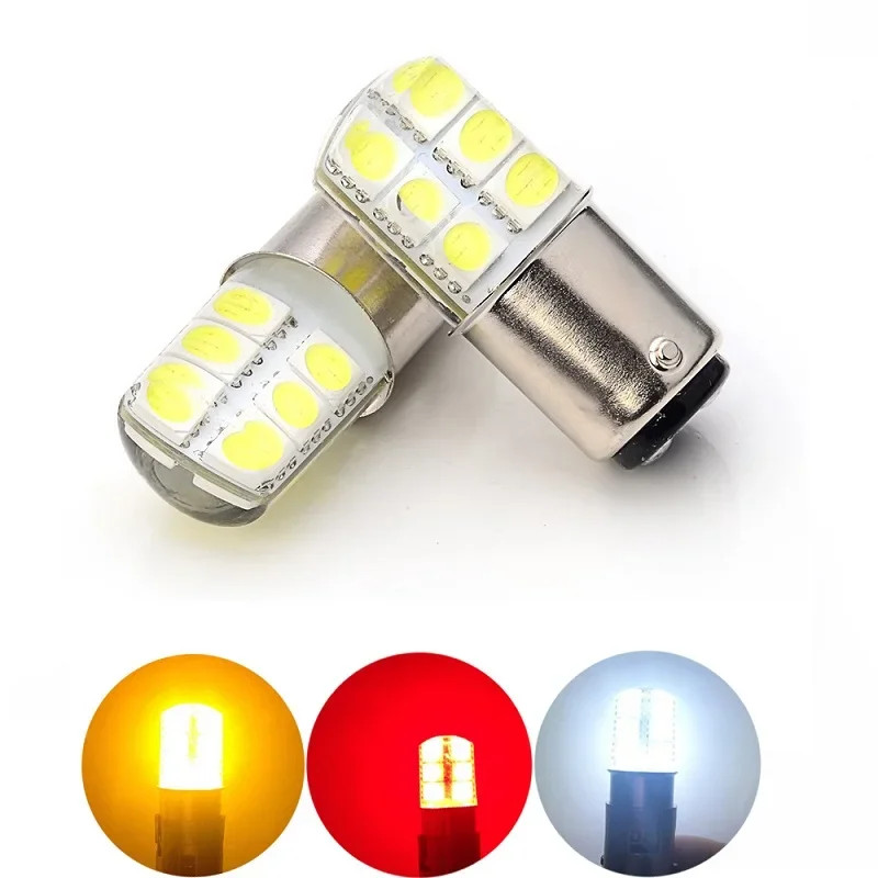 1PCS Led Strobe แฟลช 1156 BA15S P21W 1157 BAY15D p21/5w 2835 12 SMD 12SMD โคมไฟอัตโนมัติรถเลี้ยวไฟเบ