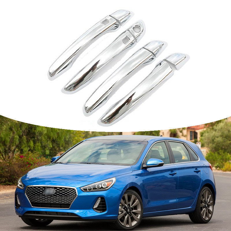 เหมาะสําหรับ 17-20 Hyundai i30 GT PD Handle Carbon Black Door Handle Body เลื่อมตกแต่งคุณภาพสูงพร้อม