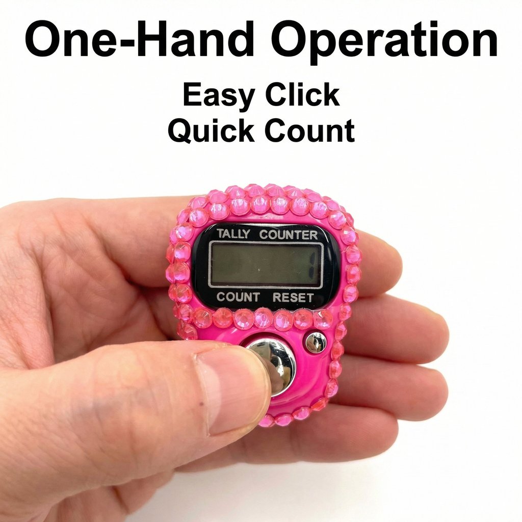 Diamond Finger Ring Tally Counter Digital LCD Prayer Counter สําหรับ Tasbih Zikir บูชา 6 สี