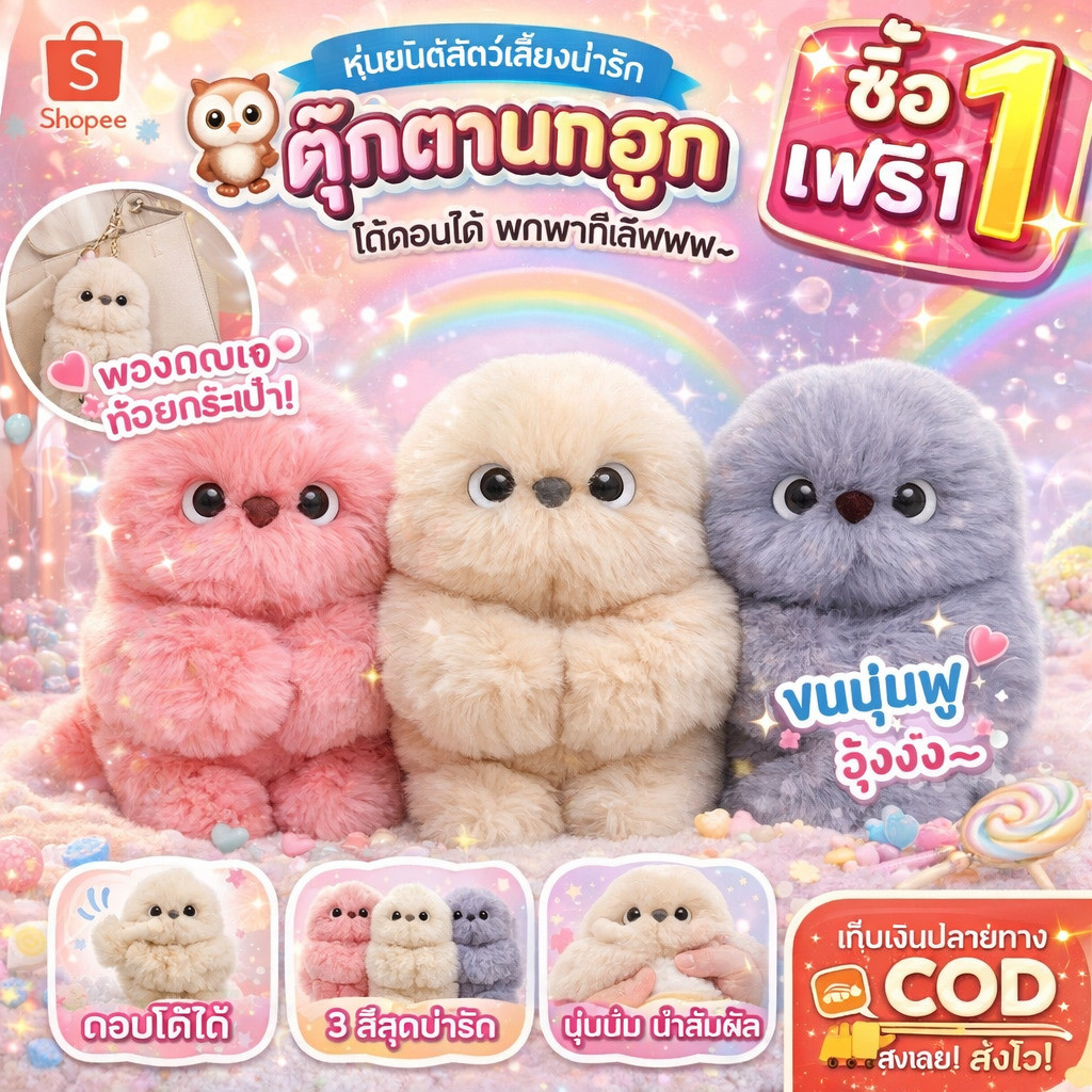 🤖หุ่นยนต์สัตว์เลี้ยงน่ารัก【🦉ตุ๊กตานกฮูก】เล่นสนุก / พวงกุญแจห้อยกระเป๋า / ของเล่นสัตว์เลี้ยงอัจฉริยะแบบโต้ตอบขนาดเล็กและสวยงาม / ตุ๊กตานกฮูกการ์ตูน / พวงกุญแจตกแต่งสุดเก๋