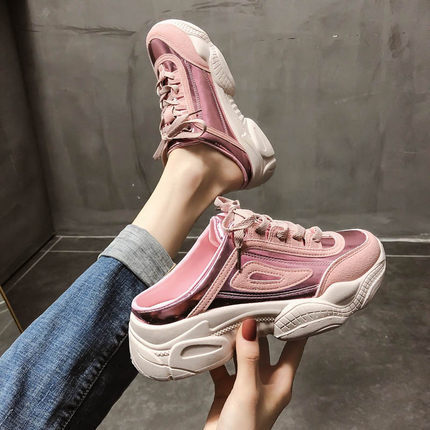 YD2 Women Shoes Shop Thick Sole Sporty Casual Stylish Half Slippers