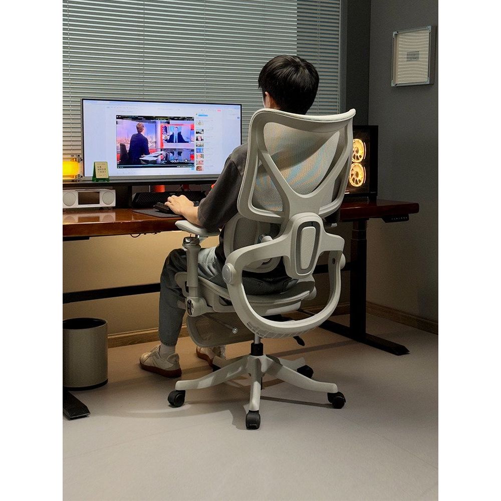 Yisong S820 ปีกคู่เอวสนับสนุนเก้าอี้ตามหลักสรีรศาสตร์เก้าอี้คอมพิวเตอร์เล่นเกมอยู่ประจําสบายโฮมออฟฟิ