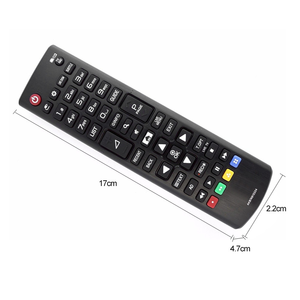 Buybybuy Universal TV รีโมทคอนโทรลตัวควบคุมอัจฉริยะไร้สายสําหรับ HDTV LED Digital Black