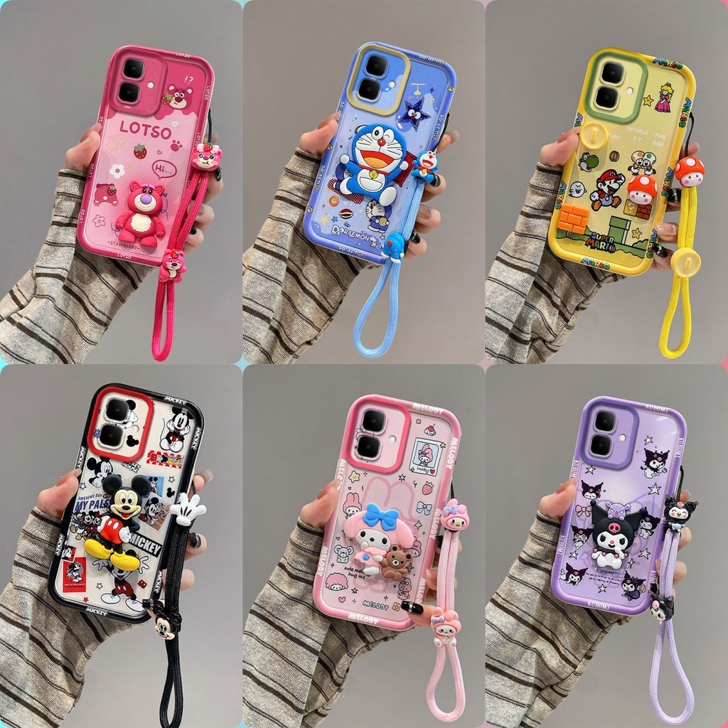 เคส INFINIX SMART 20 ตุ๊กตาสติ๊กเกอร์ตัวละครอนิเมะ เคสโทรศัพท์
