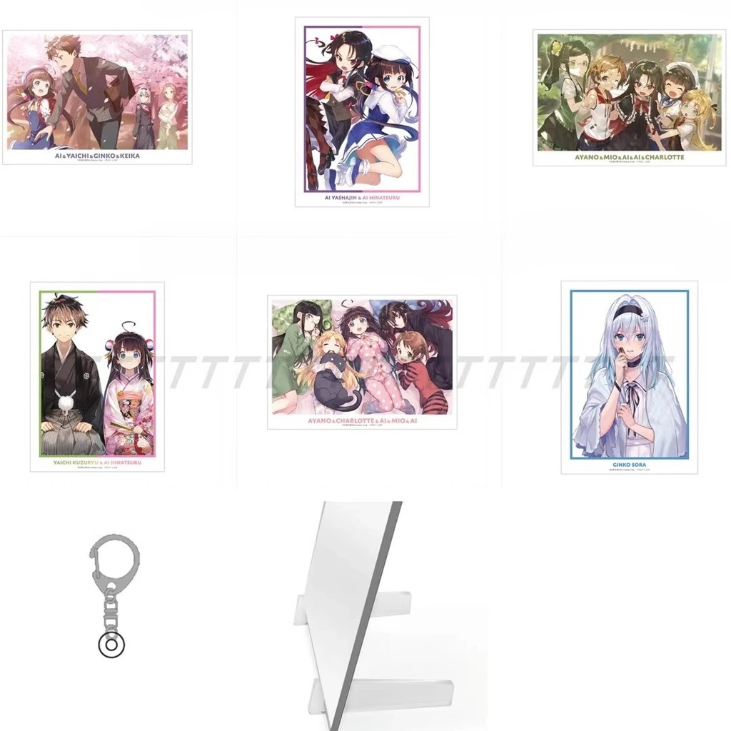 Standee Ryuuou no Oshigoto Dragon Kings Work พวงกุญแจ Sora Ginko Hinazuru Ai Yashajin Ai รุ่น Mica อ