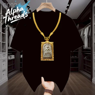 BKK จัดส่งตลอด 24 เสื้อยืดสกรีนลาย " สร้อยพระ 1 องค์ " เสื้อผู้ชาย สไตล์คลาสสิก เด้ง ใส่สบาย ผ้าคอตตอน COTTON