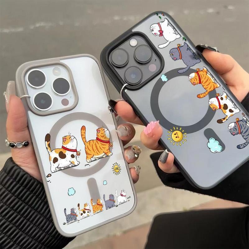 ✨Snap&Co✨แมวตัวน่ารัก สำหรับ iPhone17 16PLUS 13pro 7p 11 15 14 13 12 Pro MAX 7 8 14 Plus XS MAX เคสโทรศัพท์กันกระแทก