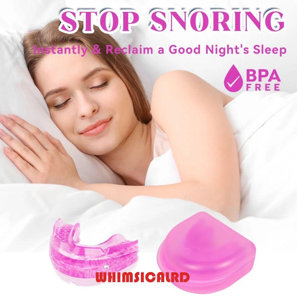 WHIMSIMSICALRD Anti Snoring Mouthpiece ปรับสบาย Anti-Snoring Mouthpiece, Sleeping อุปกรณ์นํากลับมาใช