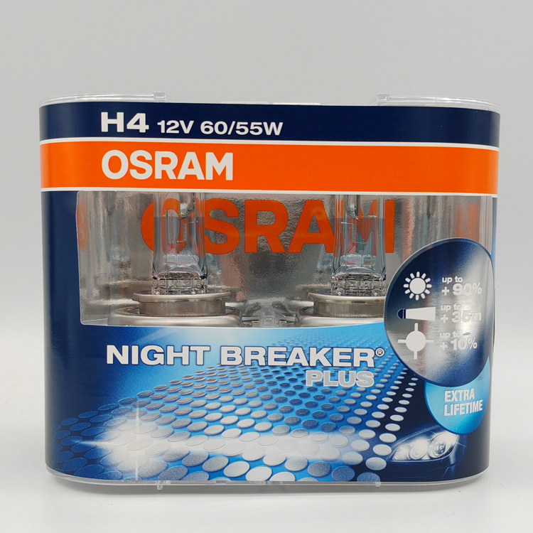 OSRAM Nightwalker OSRAM 64193 NBP 12V 60/55W H4 U ระยะทางใกล้หลอดไฟขนาดใหญ่หนึ่ง