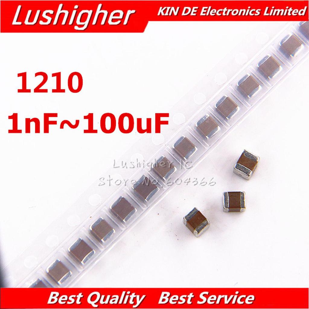 50PC 1210 ตัวเก็บประจุ 250V 1NF 4.7NF 10NF 22NF 47NF 68NF 100NF 150NF 220NF 330NF 470NF 680NF 1UF 2.