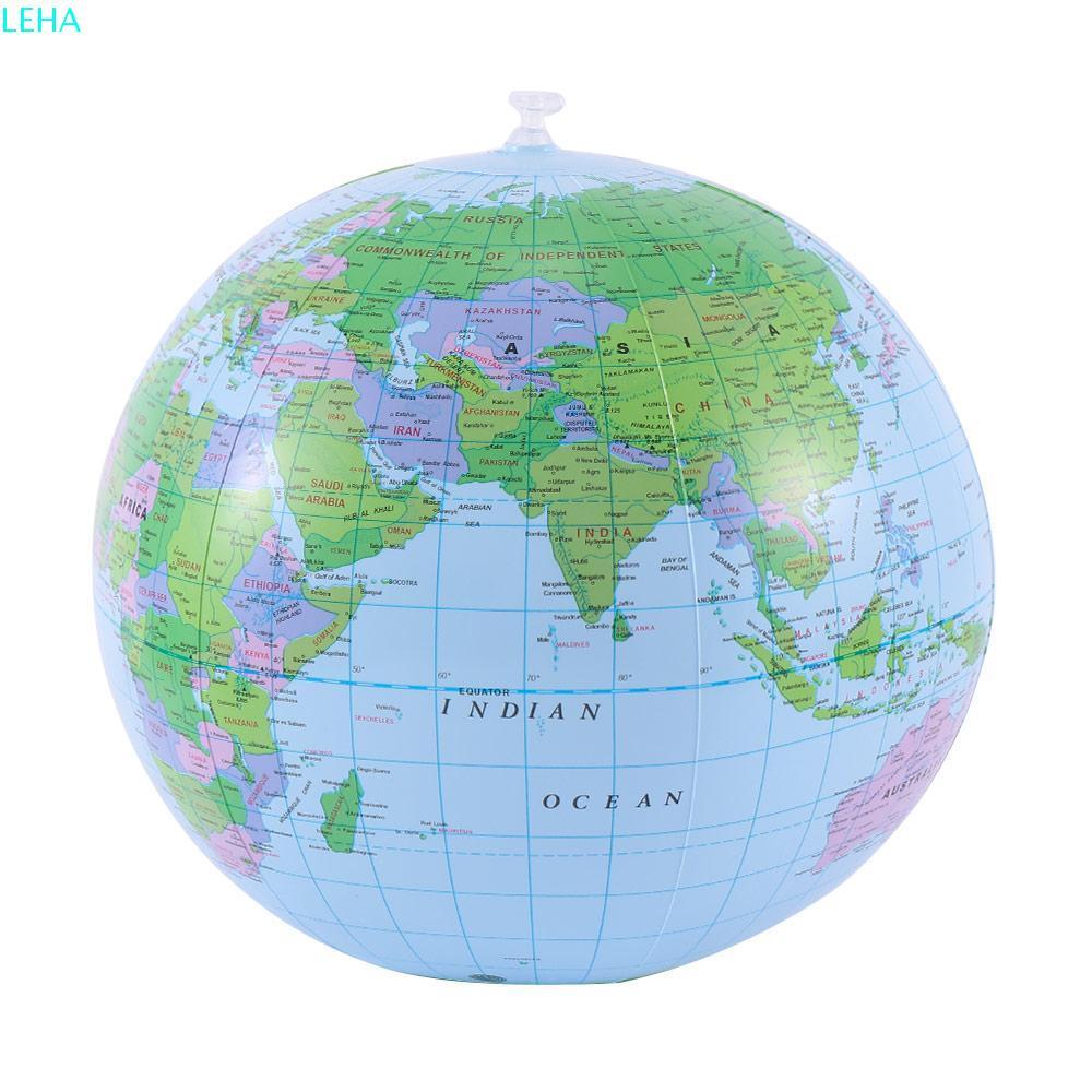 LEA Globe Giant English ลูกบอลบอลลูนภูมิศาสตร์ทนทาน PVC การศึกษา 40 ซม. แผนที่โลก