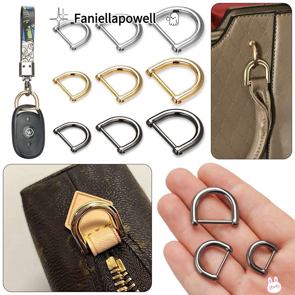 FANIELLAPOWELL สกรู D หัวเข็มขัดโลหะหนังหัตถกรรมไหล่ Webbing BUCKLE สายคล้องกระเป๋าอุปกรณ์เสริมเปิดสกรู