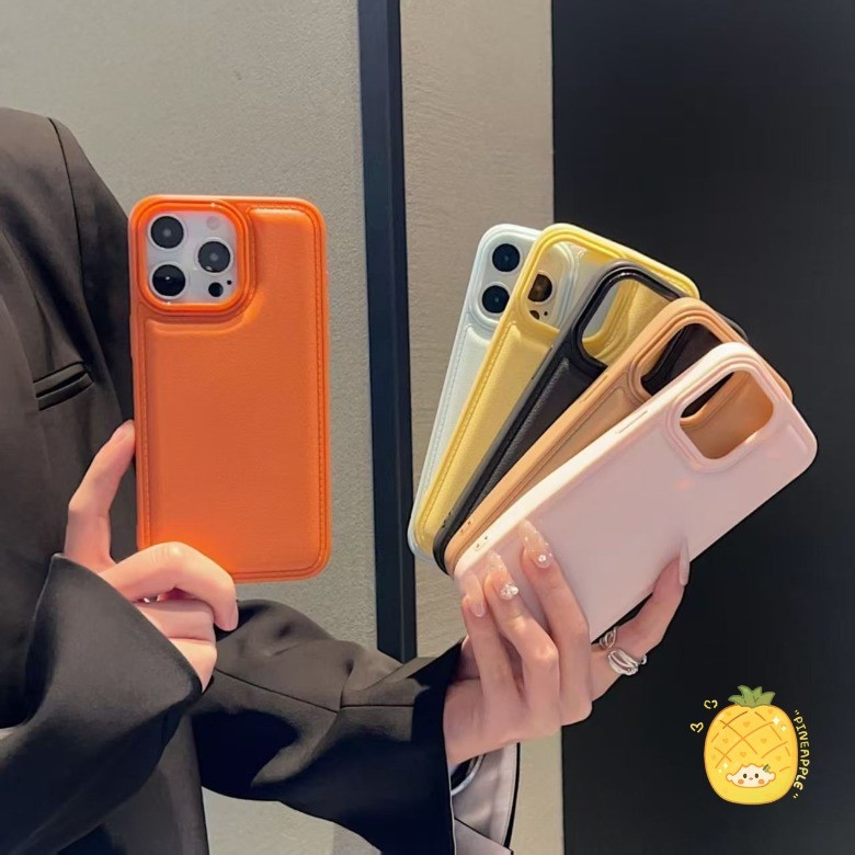 สําหรับ IPhone 17 16 15 14 13 12 11 Pro Max X XR Max 7 8 Plus รูปแบบหนังที่เรียบง่ายและซอก สีมารูนสําหรับคู่รัก Phone Case ปกอ่อน