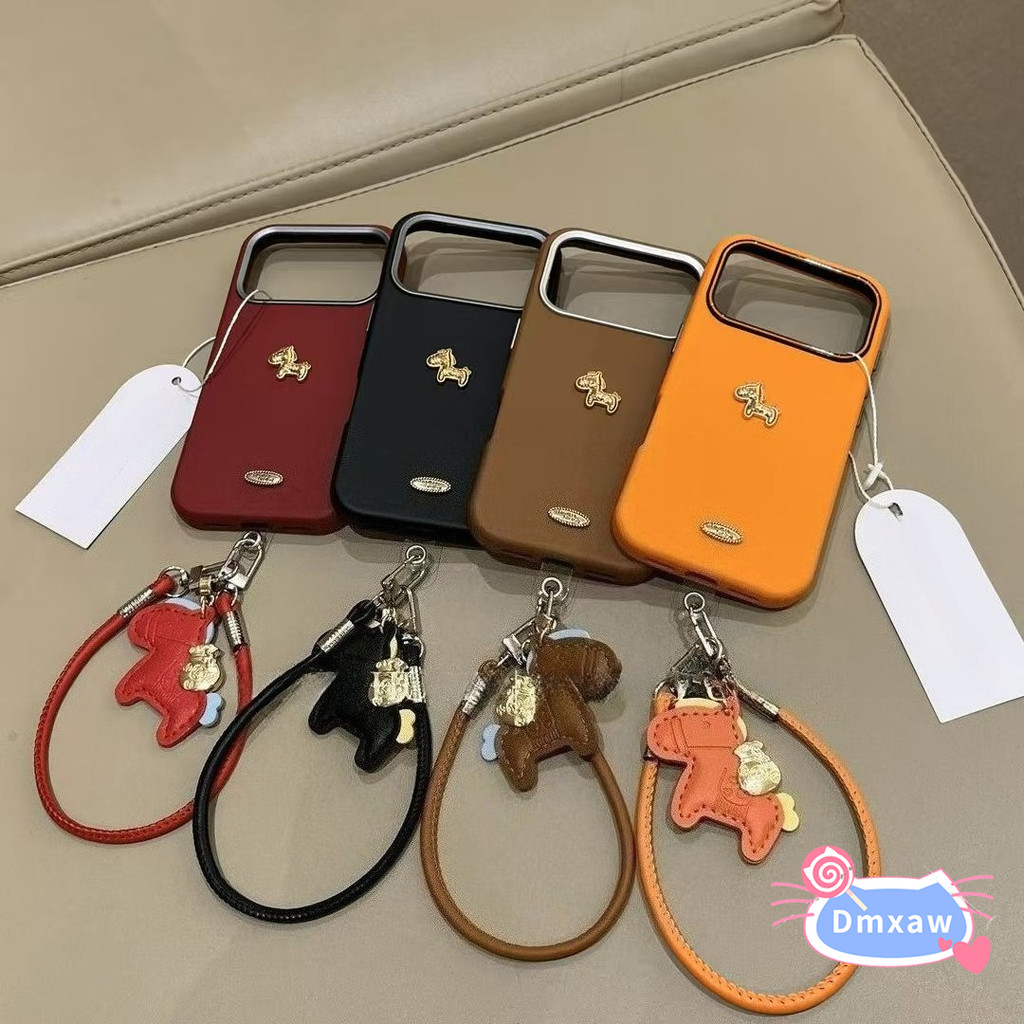ปีใหม่น่ารัก Gold Pony PU หนังเคสโทรศัพท์สําหรับ OPPO Reno 8 6 Pro Plus 8 8T 8Z 7 7Z 6Z 5 Lite 5K 5F