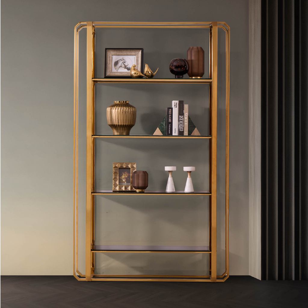 SB Design Square ชั้นโล่ง รุ่น Fenix สีทอง (121x36x201 ซม.) แบรนด์ LE LUXE