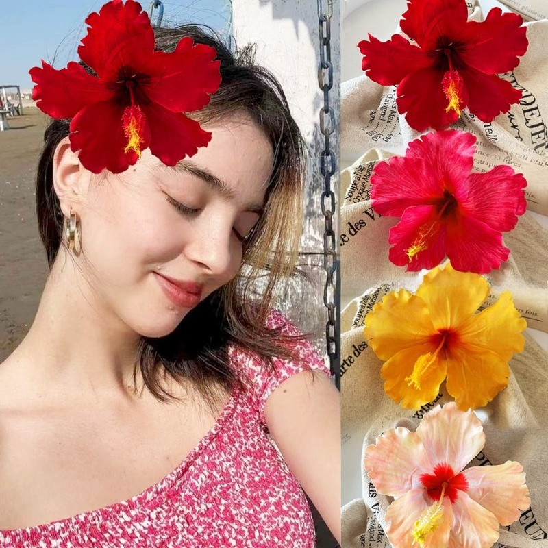 กิ๊บริมผมลายดอกไม้ เหมาะสำหรับวันหยุดริมทะเล