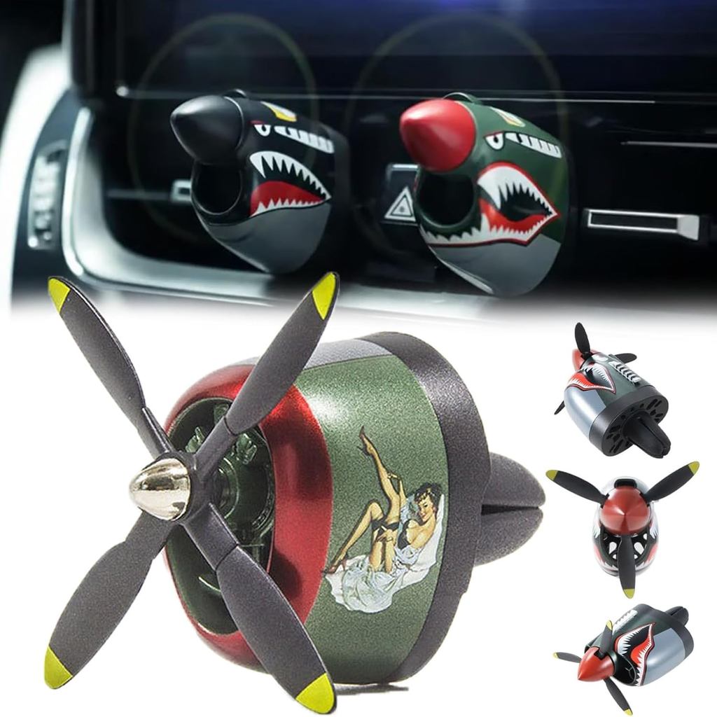 P-40 Fighter Car Air Vent ตกแต่ง, P-40 Warhawk Creative Propeller Car Decor Air Freshener (P47 สไตล์