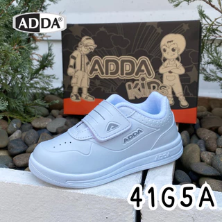 รองเท้านักเรียน ADDA 41A05/41G5A รองเท้านักเรียนอนุบาล ขาวล้วน-ดำล้วน Size25-35