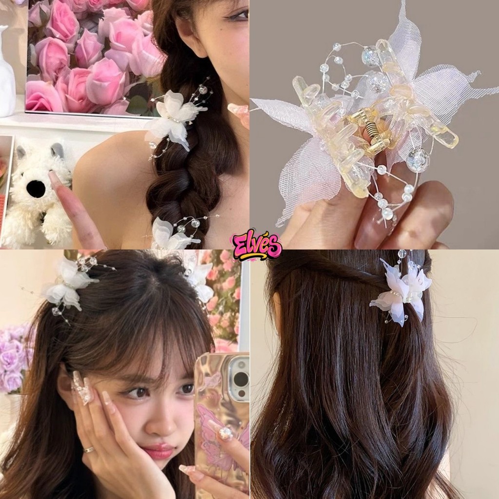 Elves พร้อมส่ง💟 กิ๊ปหนีบผมลายผีเสื้อตัวเล็ก สีพาสเทลน่ารักใส่ได้ทุกวัน"VO-68"