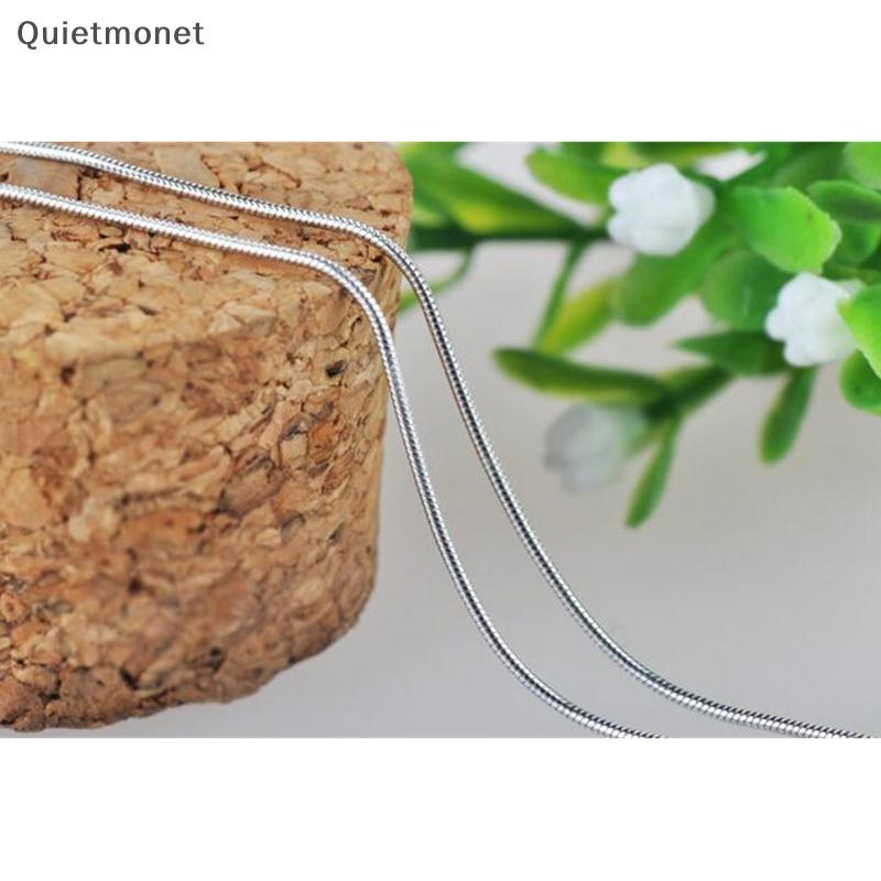 Null ยาว 16-28 นิ้ว (40-80 ซม.) เงิน Chokers สร้อยคอ 1 มม.โซ่งูสร้อยคอ null