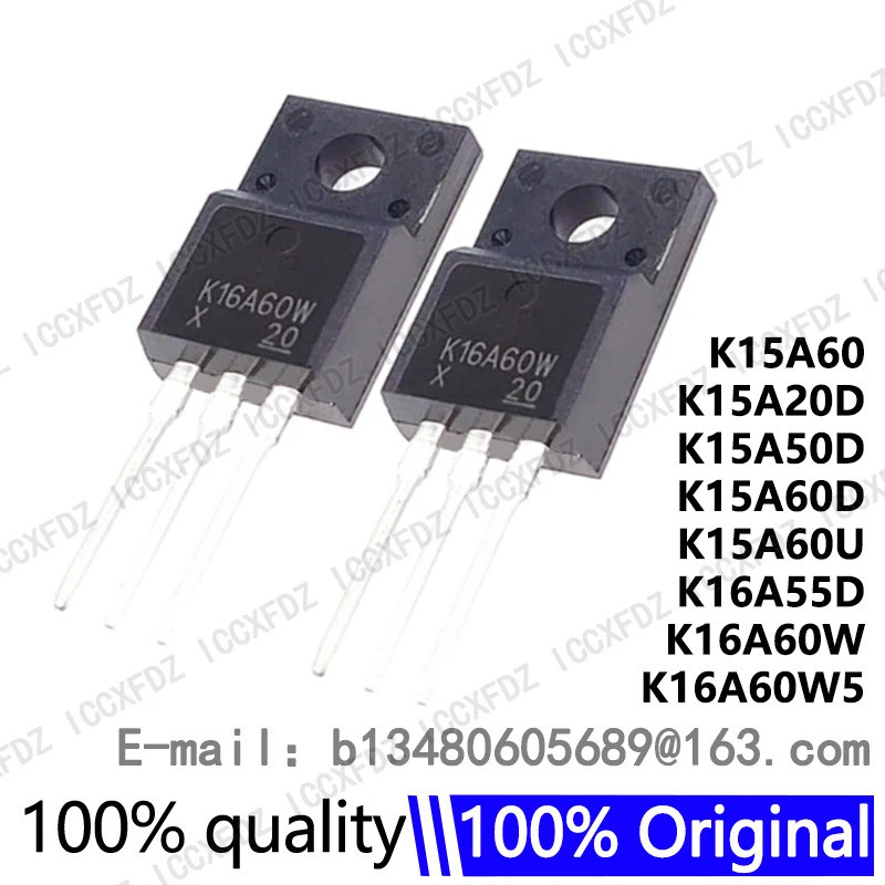 5PCS K15A20D K15A50D TO-220F K15A60D K15A60U K16A60W K16A55D K15A60 K16A60W5 Field Effect ทรานซิสเตอ