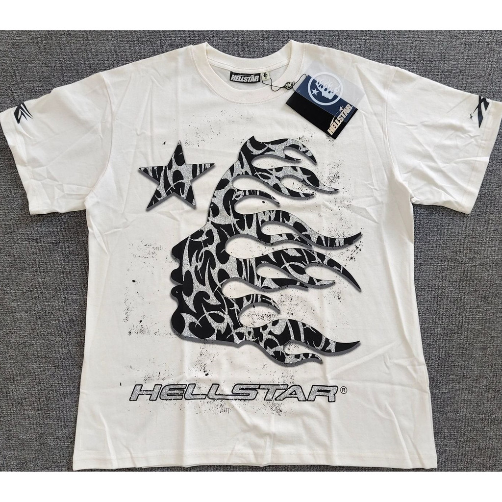 2026 New Style Street Wear hellstar Short Sleeve Star Breathable European American Printing T-Shirt Top Ready Stock