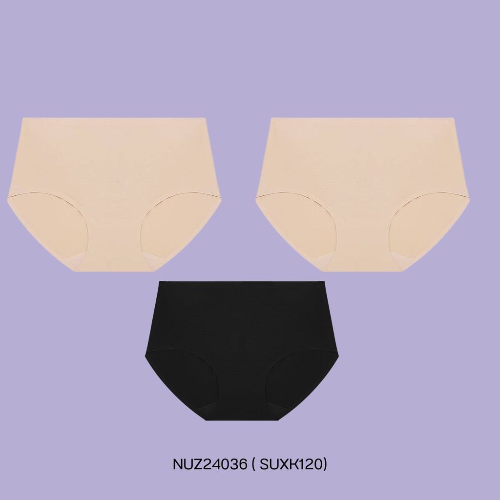 (แพ็ค 3 ชิ้น เอวกลาง รีดขอบ) Sabina Panty Zone Seamless Series กางเกงในทรงเอวกลาง รหัส NUZ24036 ( SUXK120) รูปที่ 7