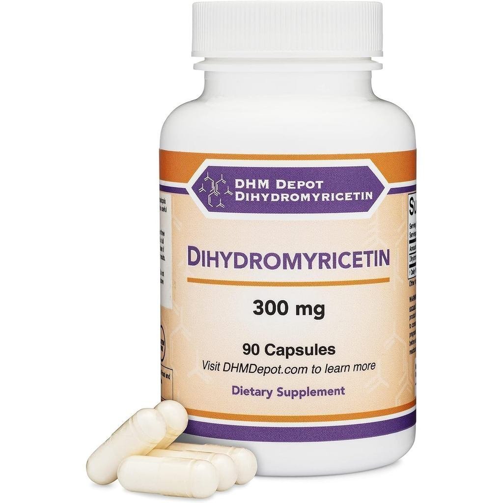 Dihydromyricetin (DHM) อาหารเสริมเพื่อสุขภาพตับ 90 แคปซูล ขนาด 300 มก.