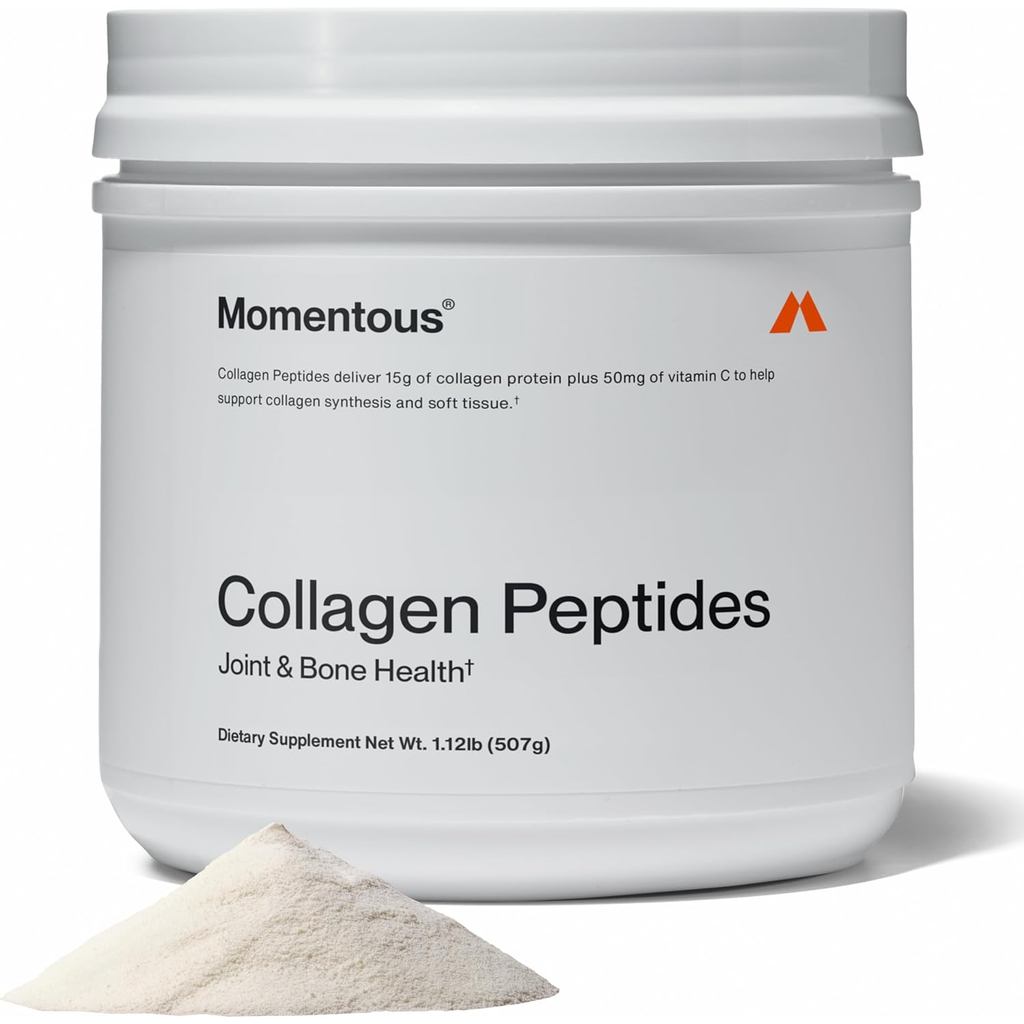 Momentous Grass-Fed Collagen Peptides Powder - ผงโปรตีนคอลลาเจนพร้อม Fortigel & Vitamin C สําหรับผม 