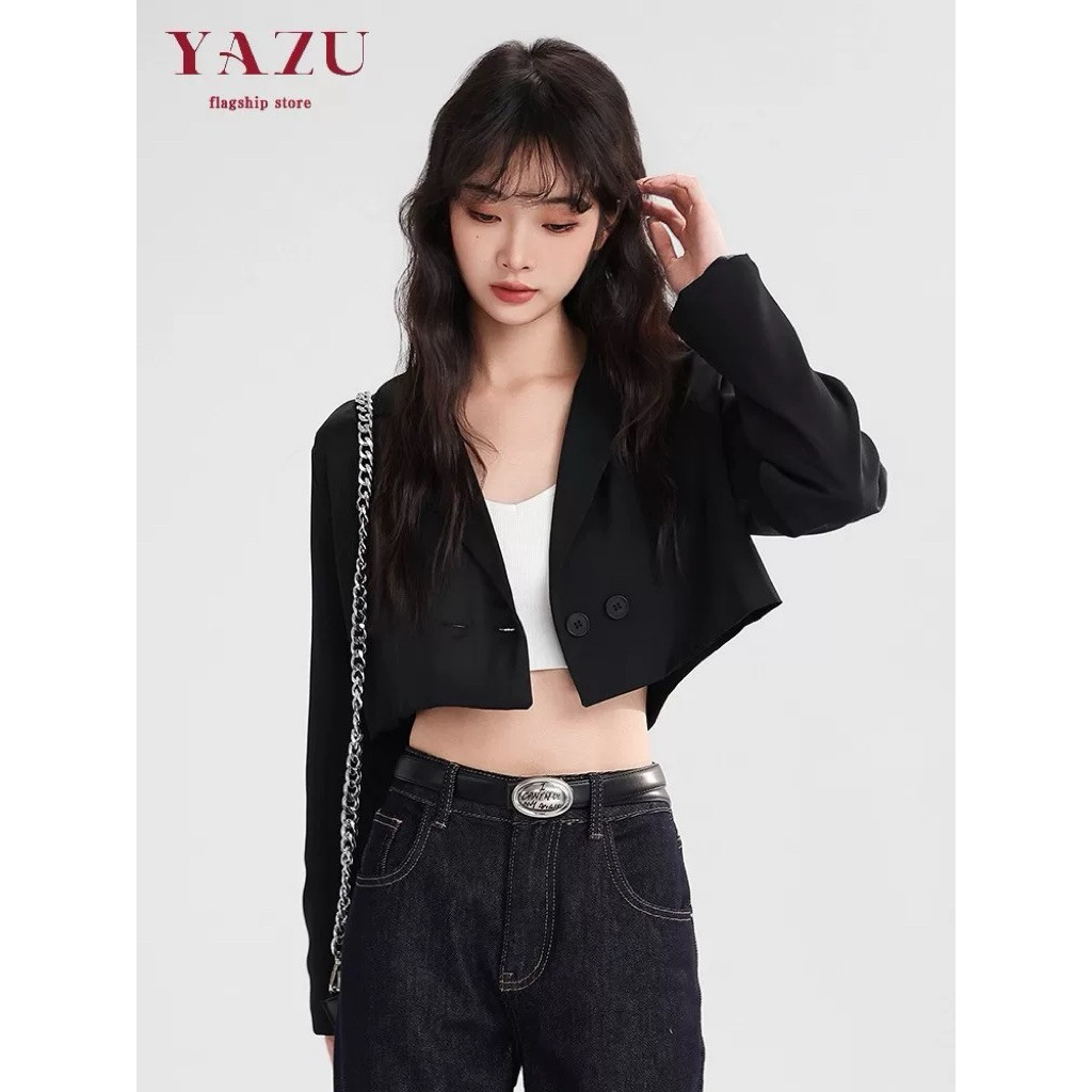 เสื้อCrop Blazerสีดำ