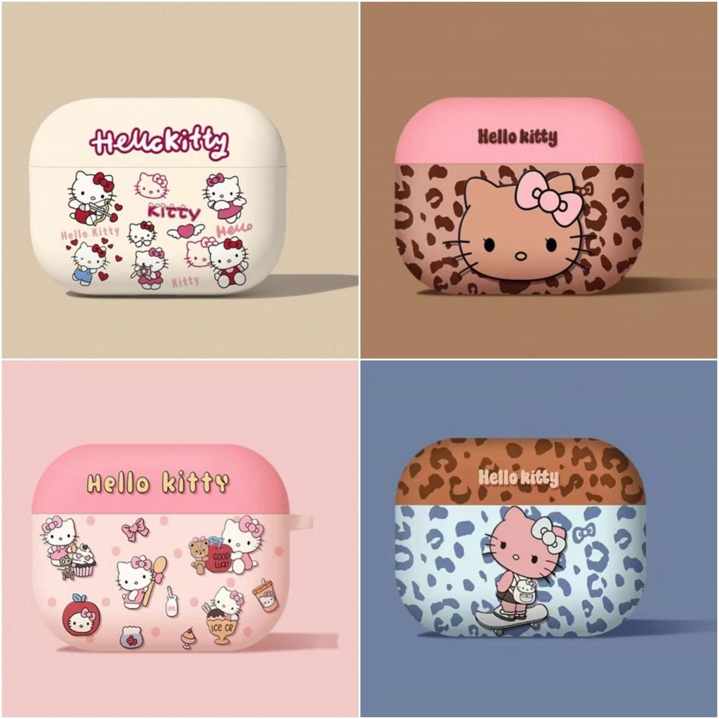 ขนมน่ารัก kt Cat เหมาะสําหรับ airpods4 เคสป้องกัน airpodspro2 รุ่นชุดหูฟังการ์ตูน Soft Shell