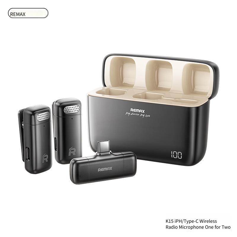 K15/k13 ป้ายคอไมโครโฟนสดไร้สายหนึ่งต่อสอง