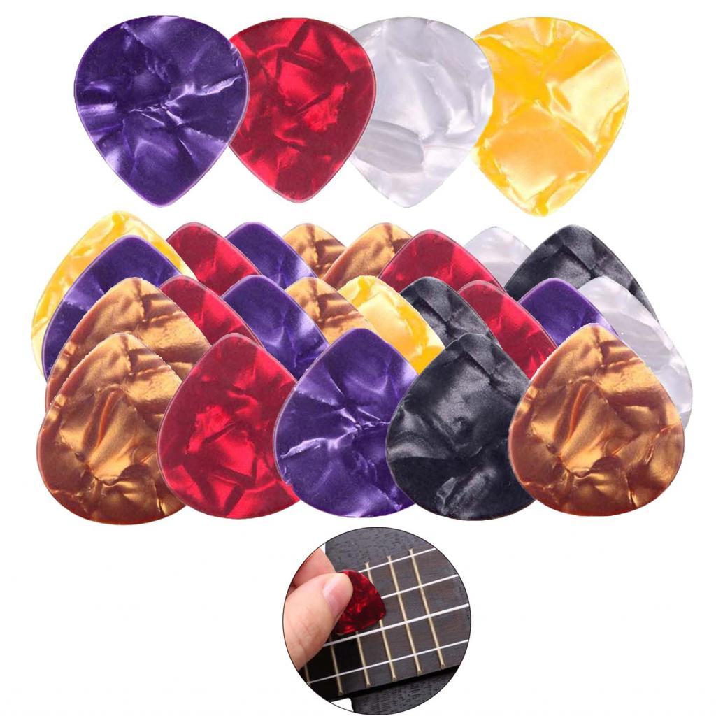 First_Mall-ph 100 ชิ้นกีตาร์ Pick 0.46 มม./ 0.71 มม./ 0.96 มม. Celluloid Picks Plectrum สําหรับกีตาร