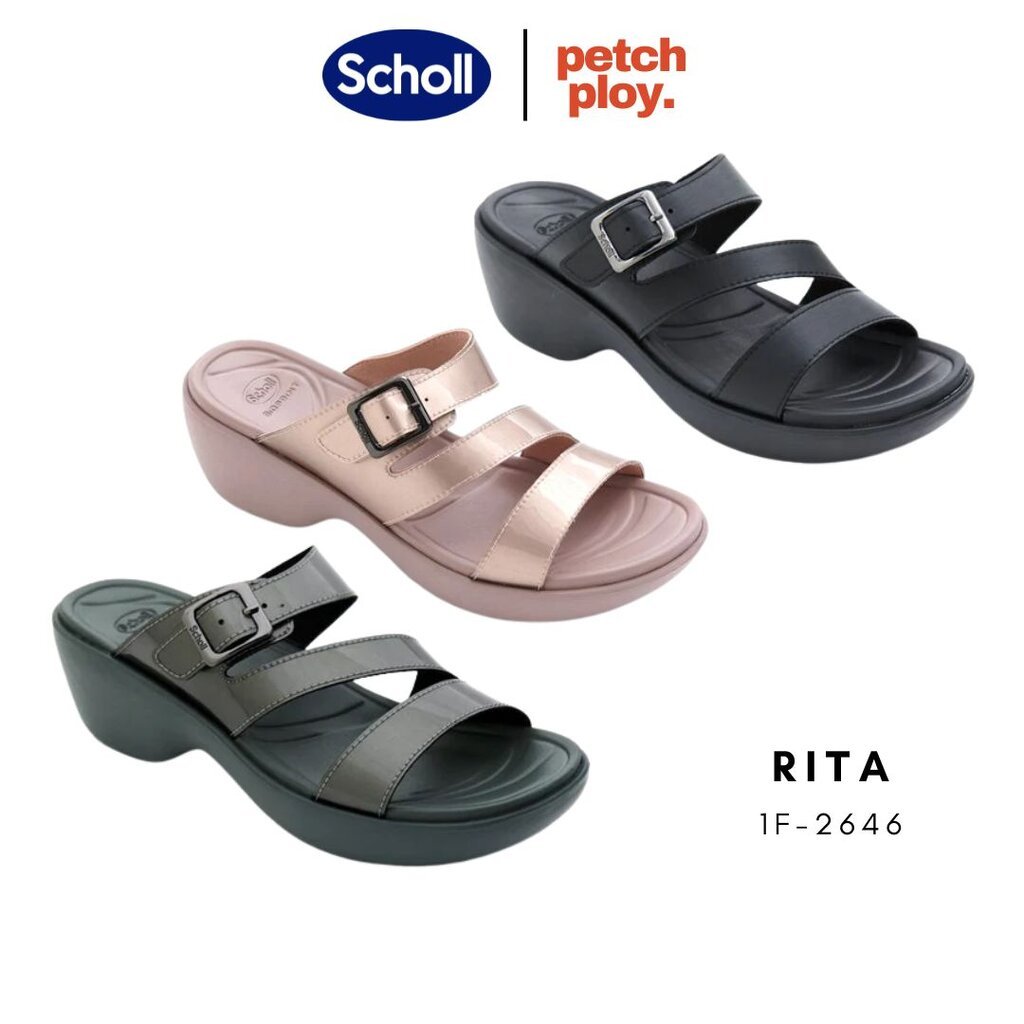 Scholl รุ่น Rita 1F-2646 รองเท้าสกอลล์ผู้หญิง เทคโนโลยี ไบโอปรินท์ Bioprint