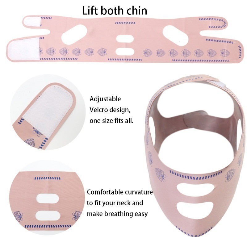 ผ้าพันหน้ายกกระชับรูปตัววีแบบใช้ซ้ำได้ / สายรัดกระชับใบหน้าแบบระบายอากาศได้ดี / อุปกรณ์ลดเหนียงใต้คาง - รูปที่ 7