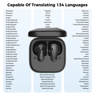 รับประกัน 1 ปี MINISO MS119 ชุดหูฟังแปลภาษา AI ชุดหูฟังบลูทูธไร้สาย OWS รองรับ 135 ภาษากีฬาชุดหูฟังแปลภาษาเรียลไทม์ IPX5 กันน้ําคุณภาพเสียง HiFi