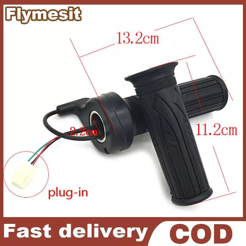 Flymesit Twist Throttle 12V-72V คันเร่งสําหรับไฟฟ้า /e-bike/สกู๊ตเตอร์ไฟฟ้า EN