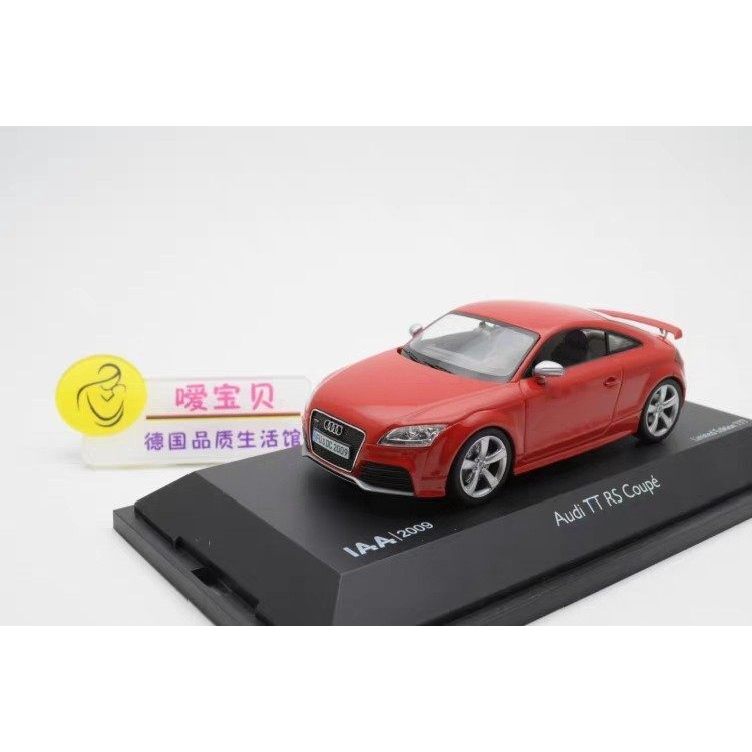 [คลังสินค้าพร้อม] Audi TT RS Hard Top Coupe IAA2009 Frankfoot Car Show 1/43 Red Shuke Metal Model Sh