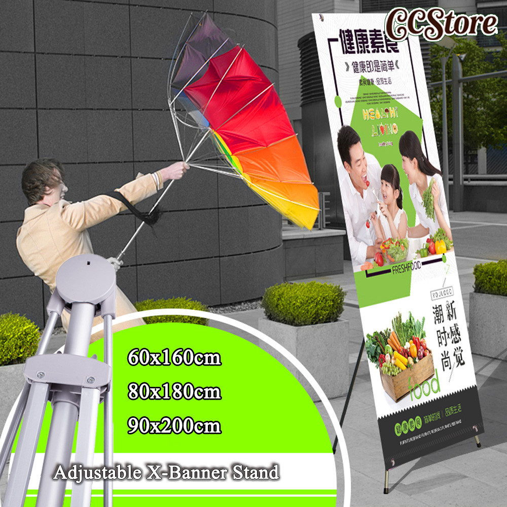 ขาตั้งป้าย X STAND ขาตั้งป้ายโฆษณา ปรับความสูงได้ ขาตั้งโปสเตอร์ ป้ายต้อนรับ ปรับได้ตั้งแต่ 60x160, 