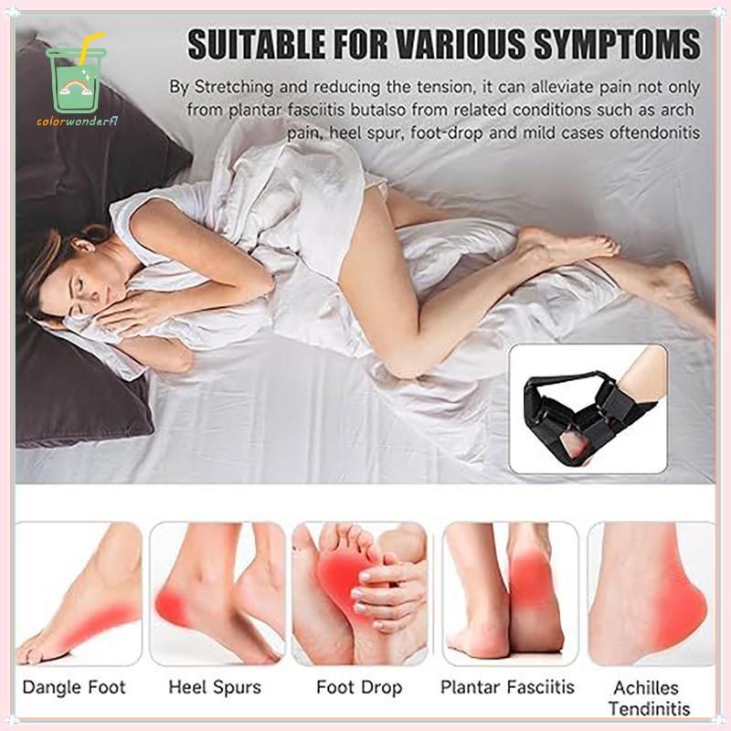 [สี] Plantar Fascitis Night Splint, ปรับ Plantar Fasciitis Relief Sos สําหรับผู้หญิงและผู้ชาย, Plant