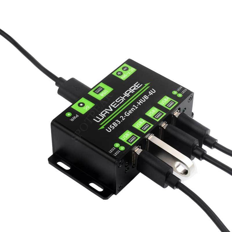 เกรดอุตสาหกรรม 4 ช่อง USB3.2 Gen1 USB HUB 4U 1 สําหรับ 4 HUB