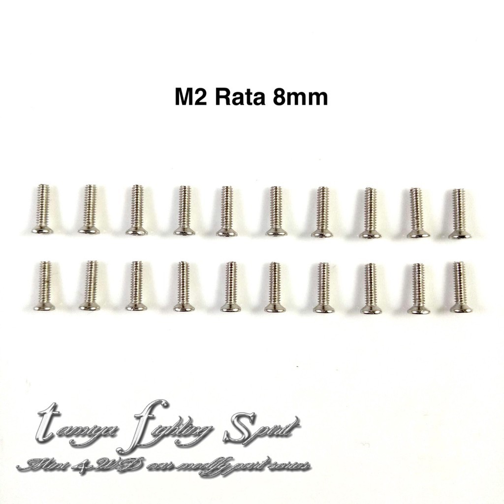 Tamiya Bolts Countersunk Bolts M2 8 มม.20 ชิ้นสกรู M2 หัวแบน) - NS622