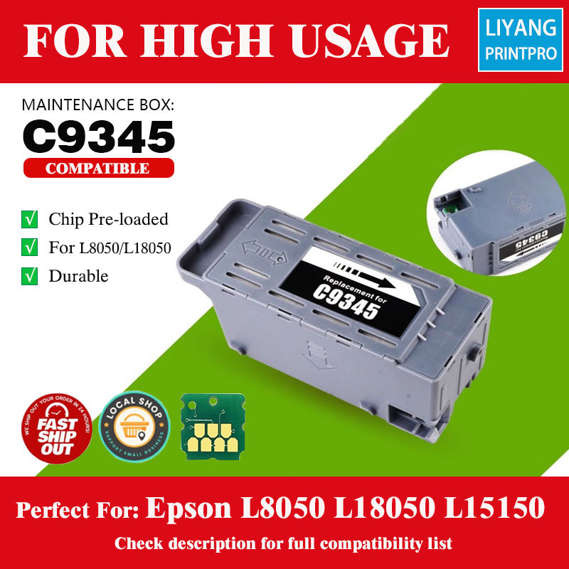 [ขายส่ง] C9345 กล่องบํารุงรักษาสําหรับ Epson L8050 L18050 L15158 L15150 L6580 L15160 STC8000
