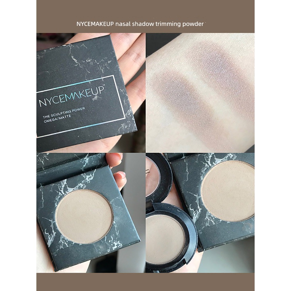 คอนทัวร์หน้า contour NyceMakeup Grey Brown Tone omega Nose Shadow KA Contouring Powder Shadow Matte 