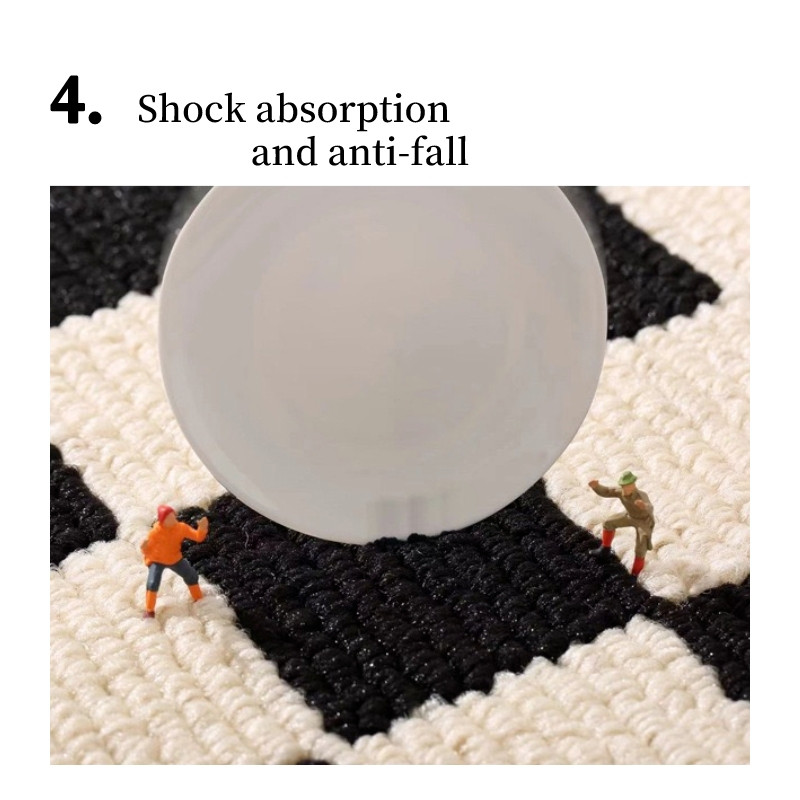 พรมห้องครัวถักหนาคุณภาพสูง พรมเช็ดเท้า ขนาด 45x75ซม ถึง 45x150ซม ฐานยางเต็มทนน้ํามันและดูดซับน้ํา พรมเช็ดเท้าห้องน้ํา พรมเช็ดเท้ามินิมอล พรมเช็ดเท้ายาว ส - รูปที่ 3