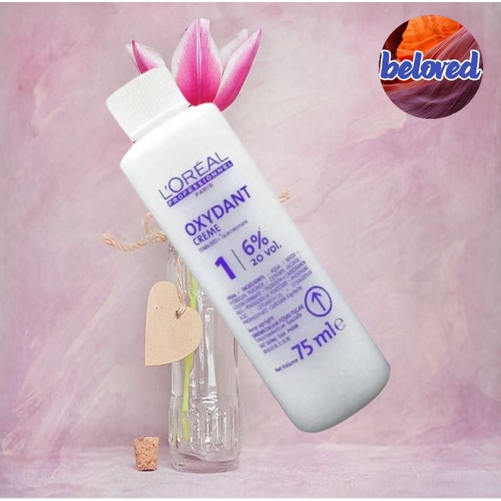 Loreal Oxydant Creme 6% 20 Vol 75 ml ออกซิแดนท์ครีม ใช้สำหรับผสมกับผลิตภัณฑ์ย้อมสีผม