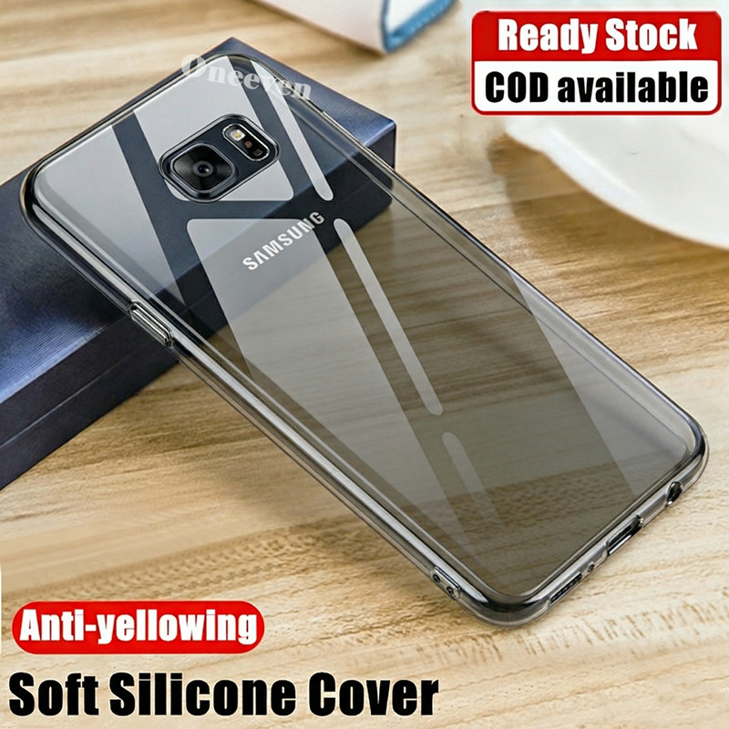 SAMSUNG สําหรับSamsung Galaxy S7 Edge SM-G935F G935FD G935W G935S G935K G935Lนุ่มโปร่งแสงซิลิโคนสีดํ