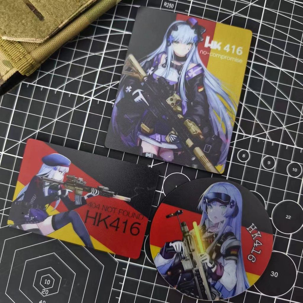 แพทช์ติดได้ง่ายแบบ 3D ธีม LY Girls' Frontline HK416 สำหรับประดับเสื้อกันลม กางเกงยีนส์ กระเป๋าและหมว