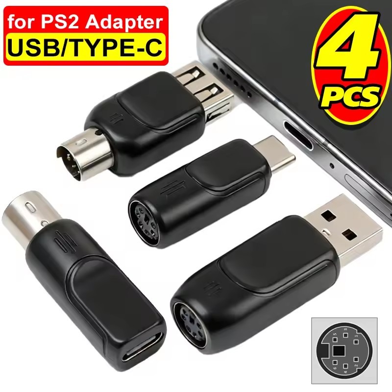 อะแดปเตอร์ USB เป็น PS2 และตัวแปลง PS2 เป็น USB, แบบสองทิศทางเวลาแฝงต่ําสําหรับเมาส์คีย์บอร์ด PS2, เ