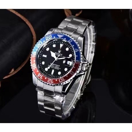 Rolex Mens Submarine Quartz Watch สายสแตนเลส